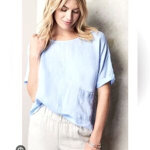 Pure J.Jill linen patch pockets top tunic size XL
